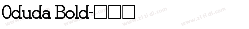 0duda Bold字体转换